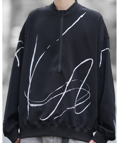 DOOPZ(ドープス)の「Half Zip Paint Sweat - ハーフジップペイントスウェット(スウェット・メンズ・ネイビー/ブラック・LARGE/MEDIUM/SMALL)」の12枚目の写真