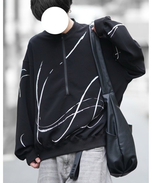 DOOPZ(ドープス)の「Half Zip Paint Sweat - ハーフジップペイントスウェット(スウェット・メンズ・ネイビー/ブラック・LARGE/MEDIUM/SMALL)」の11枚目の写真