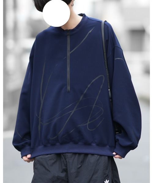 Half Zip Paint Sweat - ハーフジップペイントスウェット（スウェット