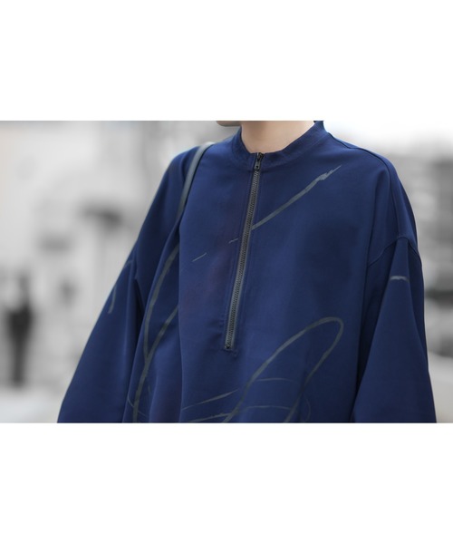 DOOPZ(ドープス)の「Half Zip Paint Sweat - ハーフジップペイントスウェット(スウェット・メンズ・ネイビー/ブラック・LARGE/MEDIUM/SMALL)」の18枚目の写真