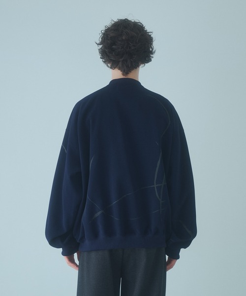 Half Zip Paint Sweat - ハーフジップペイントスウェット（スウェット
