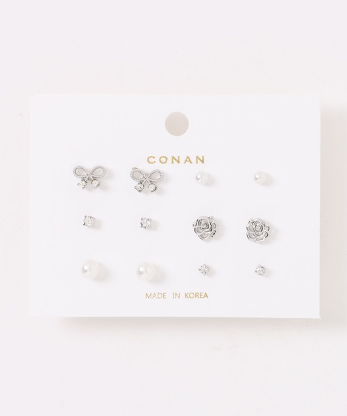 sowang(ソワン)の「リボン/ローズモチーフ6ペアセットピアス(ピアス(両耳用)・レディース・シルバー/ゴールド・FREE)」の12枚目の写真