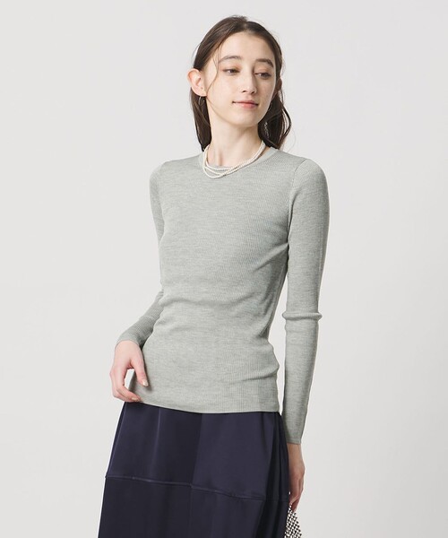 シルク リブ クルーネック ニット（ニット/セーター）｜UNITED ARROWS