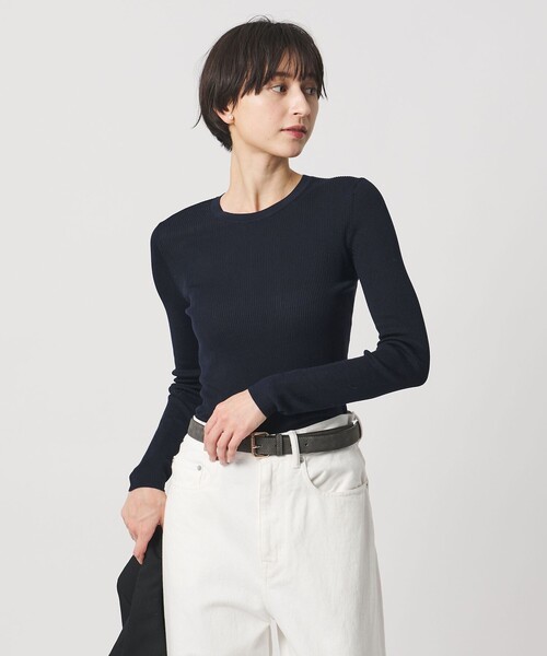 シルク リブ クルーネック ニット（ニット/セーター）｜UNITED ARROWS