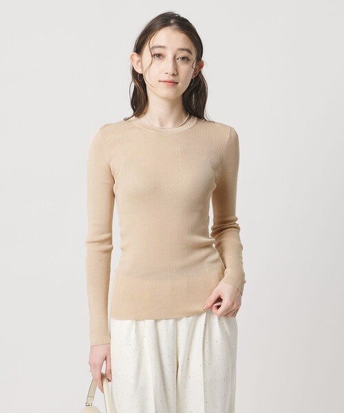 シルク リブ クルーネック ニット（ニット/セーター）｜UNITED
