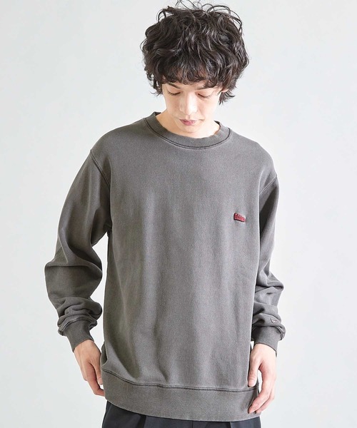 Goodwear(グッドウェア)の「【Good wear×BARRY McGEE×UNION STATION】ピグメント加工 別注クルーネックスウェット(スウェット・メンズ・チャコールグレー/ブルー/オフホワイト・L/M)」の1枚目の写真