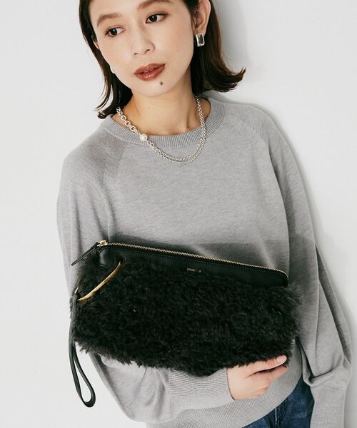 UNTITLED（アンタイトル）の「【ORSETTO】 MORBIDO クラッチバッグバッグ（クラッチバッグ・レディース・ブラック/ダークブラウン・00）」の13枚目の写真