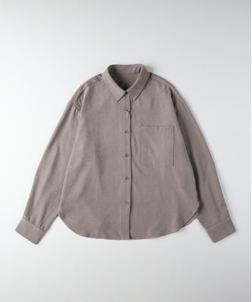 Right-on（ライトオン）の「【HONEYSUCKLE ROSE】スエードライクシャツ（シャツ/ブラウス・レディース・ブルー/ライトブラウン/ライトベージュ・L/M）」の16枚目の写真