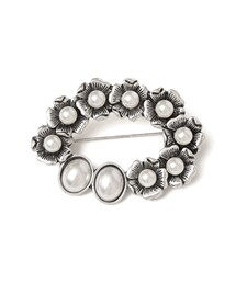 troisiemeCHACO（トロワズィエムチャコ）の「troisiemeCHACO:ミニ フラワー サークル ブローチ（ブローチ/コサージュ）」