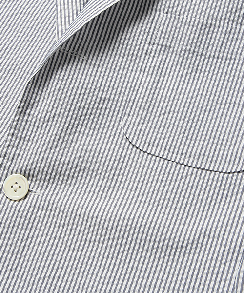 BEAMS PLUS（ビームスプラス）の「BEAMS PLUS / シアサッカー 3B ジャケット（テーラードジャケット・メンズ・その他1/ネイビー・SMALL/MEDIUM/LARGE/X-LARGE/X-SMALL）」の3枚目の写真