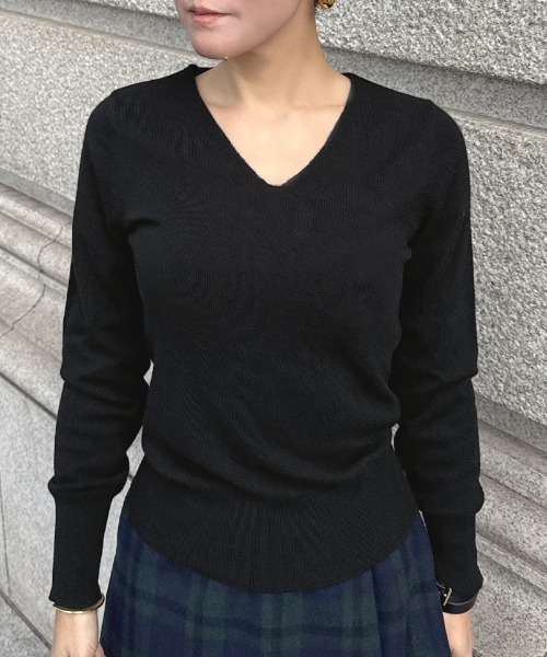 Vネックカシミヤニット PRADA Vネック ニット カシミヤ100% 44 プラダ