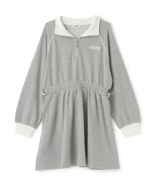 LOVETOXIC（ラブトキシック）の「長袖トラックワンピース（ワンピース・キッズ・ブラック/トップグレー/ベージュ・L:160cm/S:140cm/130cm/M:150cm）」の12枚目の写真