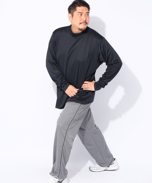 MIZUNO(ミズノ )の「MIZUNO (ミズノ) 裏起毛 ウォーム ハイネック 長袖 Tシャツ(Tシャツ/カットソー・メンズ・ブラック/グレー・3L/4L/5L)」の5枚目の写真