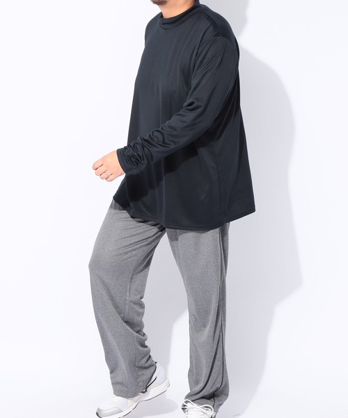 MIZUNO(ミズノ )の「MIZUNO (ミズノ) 裏起毛 ウォーム ハイネック 長袖 Tシャツ(Tシャツ/カットソー・メンズ・ブラック/グレー・3L/4L/5L)」の6枚目の写真