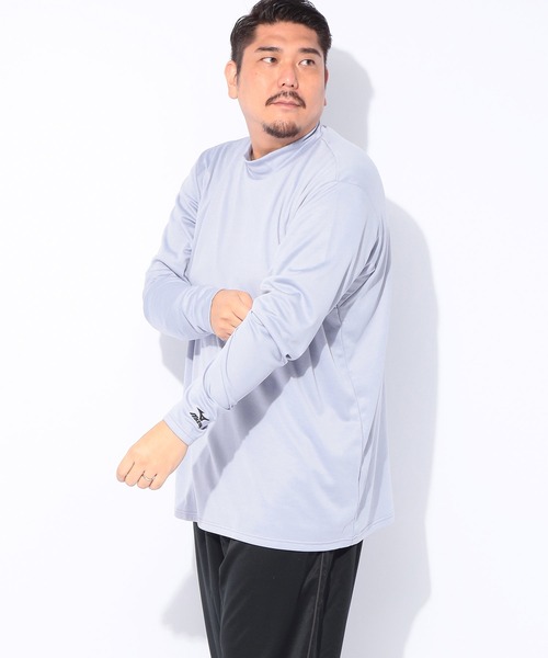 MIZUNO(ミズノ )の「MIZUNO (ミズノ) 裏起毛 ウォーム ハイネック 長袖 Tシャツ(Tシャツ/カットソー・メンズ・ブラック/グレー・3L/4L/5L)」の11枚目の写真