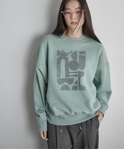 セール】フロッキープリント裏起毛スウェット（スウェット）｜THE YOn