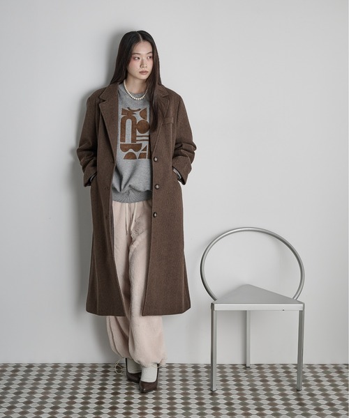 THE YOn（ザヨン）の「フロッキープリント裏起毛スウェット（スウェット・レディース・ミント/ブラウン/グレー・FREE）」の12枚目の写真