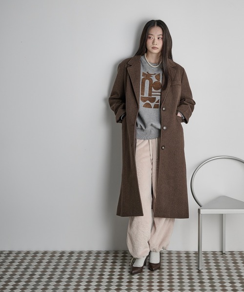 THE YOn（ザヨン）の「フロッキープリント裏起毛スウェット（スウェット・レディース・ミント/ブラウン/グレー・FREE）」の13枚目の写真