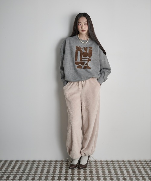 セール】フロッキープリント裏起毛スウェット（スウェット）｜THE YOn