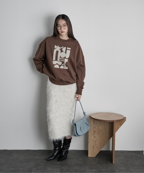 セール】フロッキープリント裏起毛スウェット（スウェット）｜THE YOn