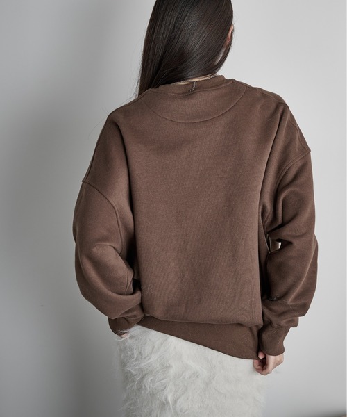 THE YOn（ザヨン）の「フロッキープリント裏起毛スウェット（スウェット・レディース・ミント/ブラウン/グレー・FREE）」の22枚目の写真