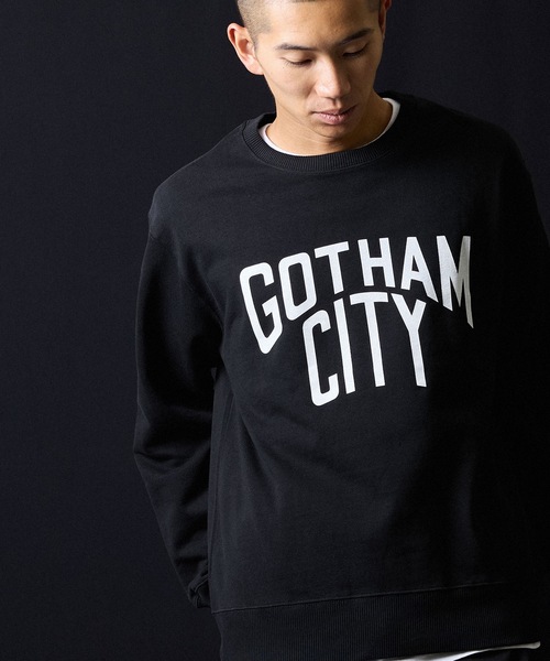 NUMBER (N)INE（ナンバーナイン）の「GOTHAM CITY PRINTED CLASSIC CREWNECK SWEATSHIRT / ゴッサム シティ ロゴプリント クラシック クルーネック スウェットシャツ（スウェット・メンズ・ブラック/トップグレー・M/L/XL）」の14枚目の写真