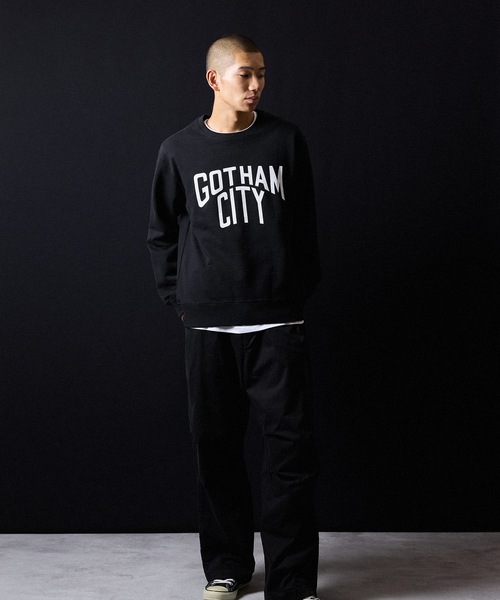 NUMBER (N)INE（ナンバーナイン）の「GOTHAM CITY PRINTED CLASSIC CREWNECK SWEATSHIRT / ゴッサム シティ ロゴプリント クラシック クルーネック スウェットシャツ（スウェット・メンズ・ブラック/トップグレー・M/L/XL）」の19枚目の写真