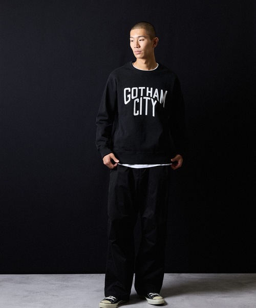 NUMBER (N)INE（ナンバーナイン）の「GOTHAM CITY PRINTED CLASSIC CREWNECK SWEATSHIRT / ゴッサム シティ ロゴプリント クラシック クルーネック スウェットシャツ（スウェット・メンズ・ブラック/トップグレー・M/L/XL）」の20枚目の写真
