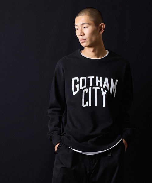 NUMBER (N)INE（ナンバーナイン）の「GOTHAM CITY PRINTED CLASSIC CREWNECK SWEATSHIRT / ゴッサム シティ ロゴプリント クラシック クルーネック スウェットシャツ（スウェット・メンズ・ブラック/トップグレー・M/L/XL）」の15枚目の写真