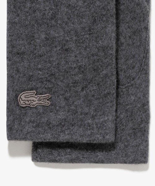 LACOSTE(ラコステ)の「カシミヤブレンドジャージグローブ(手袋・レディース・グレー/ブラック・FREE)」の4枚目の写真