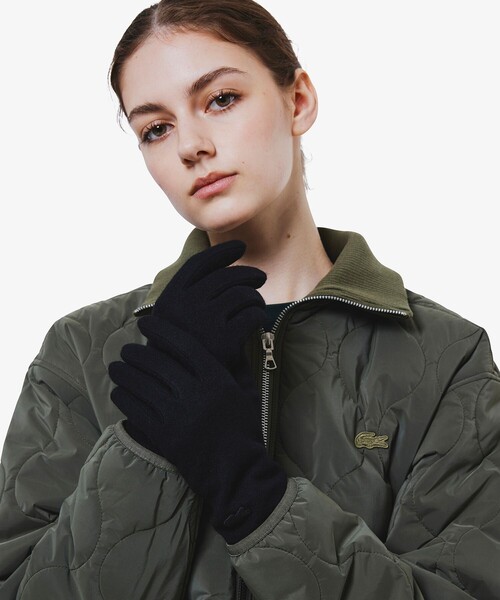 LACOSTE(ラコステ)の「カシミヤブレンドジャージグローブ(手袋・レディース・グレー/ブラック・FREE)」の10枚目の写真