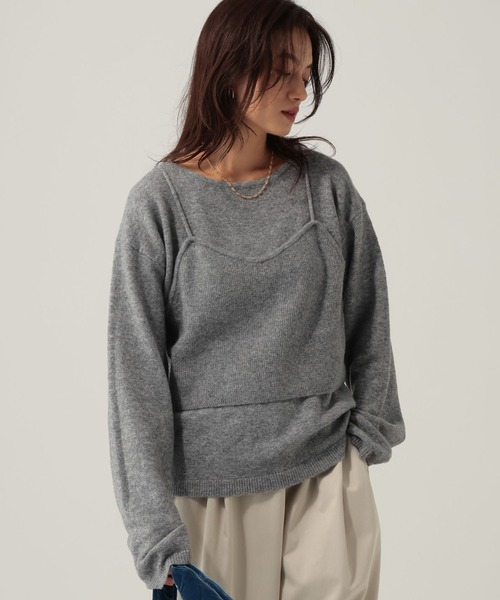 セール】キャミアンサンブルニット/621801（ニット/セーター）｜Elura