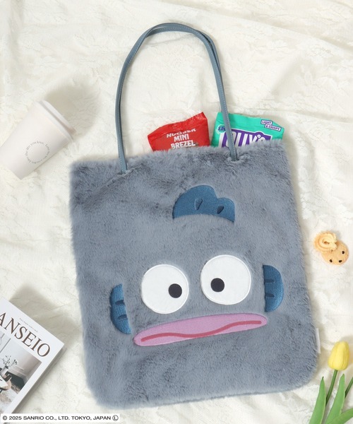 sanrio（サンリオ）の「sanrio（サンリオ）キャラクターフェイストートバッグ/ハローキティ/シナモロール/クロミ/ハンギョドン（トートバッグ・レディース・ブルー/ダークグレー/ホワイト系1/ホワイト系2・FREE）」の4枚目の写真