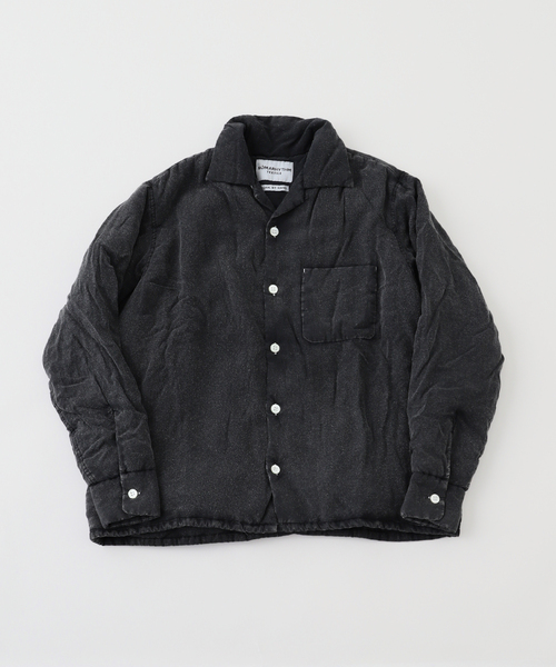 NOMA t.d.(ノーマティーディー)の「NOMARHYTHM TEXTILE (ノーマリズム テキスタイル) Hand Dye Puffer シャツ(シャツ/ブラウス・メンズ・ホワイト/ブラック・5/4)」の2枚目の写真