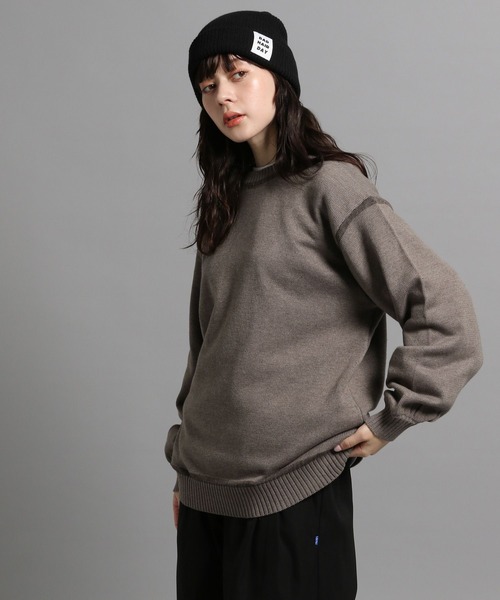 GEORGE'S(ジョージズ)の「ラインニットプルオーバー(ニット/セーター・メンズ・オフホワイト/モカ/ネイビー・MEDIUM/LARGE)」の2枚目の写真