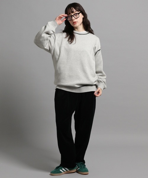 GEORGE'S(ジョージズ)の「ラインニットプルオーバー(ニット/セーター・メンズ・オフホワイト/モカ/ネイビー・MEDIUM/LARGE)」の5枚目の写真