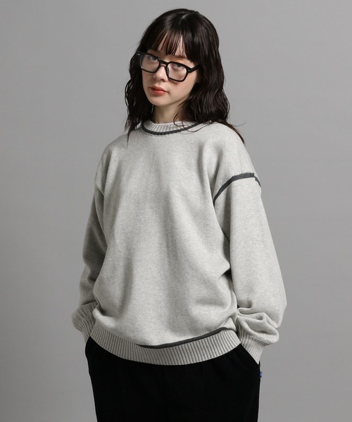 GEORGE'S(ジョージズ)の「ラインニットプルオーバー(ニット/セーター・メンズ・オフホワイト/モカ/ネイビー・MEDIUM/LARGE)」の8枚目の写真