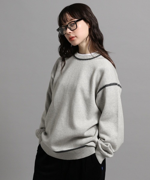 GEORGE'S(ジョージズ)の「ラインニットプルオーバー(ニット/セーター・メンズ・オフホワイト/モカ/ネイビー・MEDIUM/LARGE)」の9枚目の写真