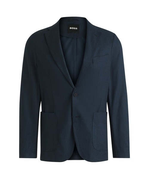 BOSS（ボス）の「パッカブル スリムフィット スーツジャケット はっ水ファブリック（テーラードジャケット・メンズ・ダークブルー・56/44/50/52/46/48/54）」の4枚目の写真