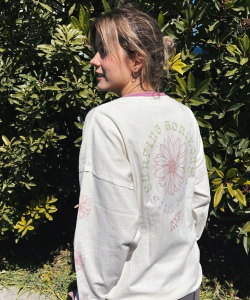 ROXY(ロキシー)の「SEEKING MORE FUN/ロキシー袖プリントリンガー長袖ロンT(Tシャツ/カットソー・レディース・ホワイト/ブラック/グレー・SMALL/MEDIUM)」の7枚目の写真