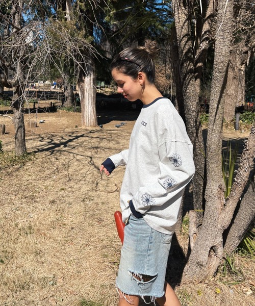 ROXY(ロキシー)の「SEEKING MORE FUN/ロキシー袖プリントリンガー長袖ロンT(Tシャツ/カットソー・レディース・ホワイト/ブラック/グレー・SMALL/MEDIUM)」の13枚目の写真