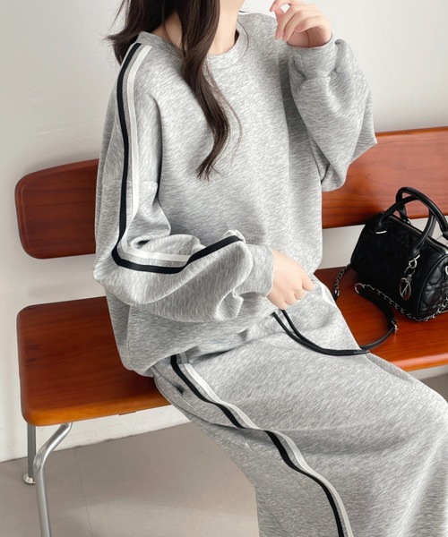 セール】サイドラインダンボールスウェットセットアップ（セットアップ