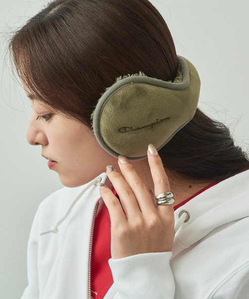 Champion（チャンピオン）の「【Champion】489-0015 ボアバックアーム（イヤーマフ・レディース・グレイッシュベージュ/カーキ/ブラック/グレー・FREE）」の4枚目の写真