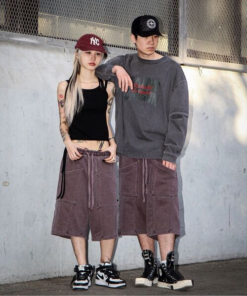 CRIGUN(クリガン)の「ポケットバミューダパンツピグメントPURPLE(その他パンツ・レディース・パープル・MEDIUM/LARGE/X-LARGE)」の2枚目の写真