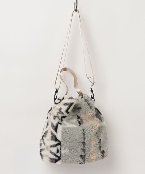 PENDLETON（ペンドルトン）の「【 PENDLETON / ペンドルトン 】ジャガードボア2WAYドローストリングポーチ（ショルダーバッグ・レディース・グレー/ベージュ・FREE）」の13枚目の写真