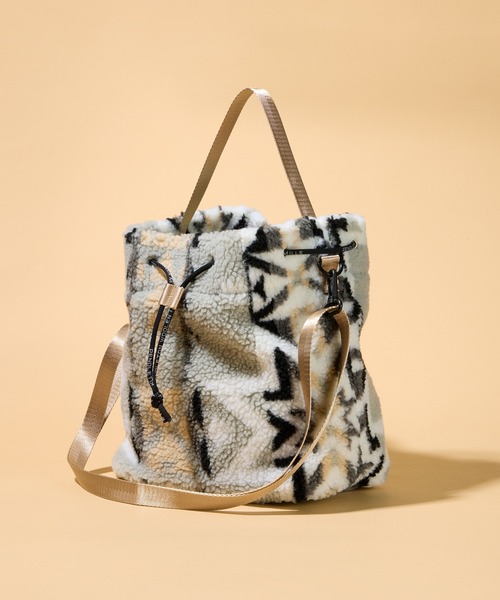 PENDLETON（ペンドルトン）の「【 PENDLETON / ペンドルトン 】ジャガードボア2WAYドローストリングポーチ（ショルダーバッグ・レディース・グレー/ベージュ・FREE）」の3枚目の写真