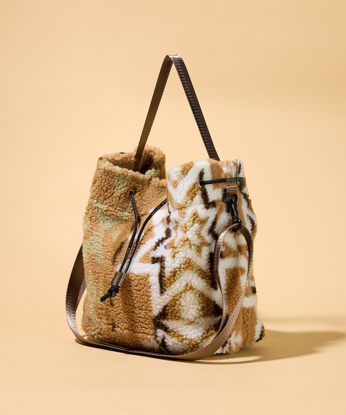 PENDLETON（ペンドルトン）の「【 PENDLETON / ペンドルトン 】ジャガードボア2WAYドローストリングポーチ（ショルダーバッグ・レディース・グレー/ベージュ・FREE）」の6枚目の写真