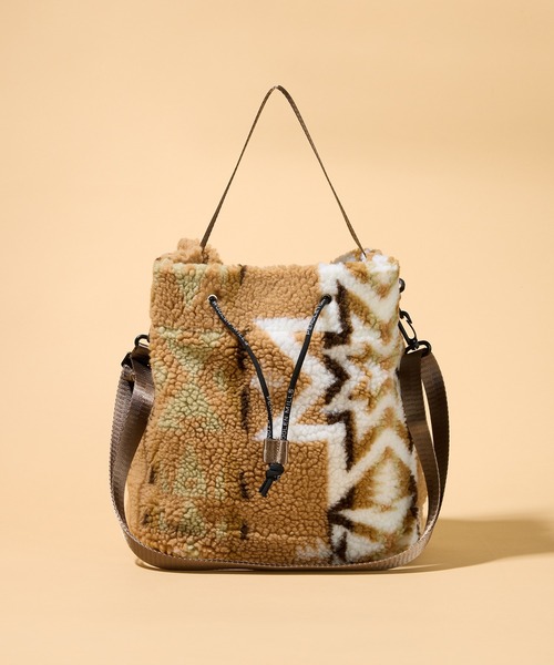 PENDLETON（ペンドルトン）の「【 PENDLETON / ペンドルトン 】ジャガードボア2WAYドローストリングポーチ（ショルダーバッグ・レディース・グレー/ベージュ・FREE）」の7枚目の写真