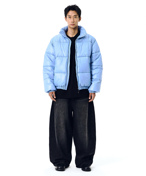 セール】グロッシーデュースパディング-スカイブルー（ダウン