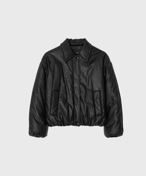 LOOKAST（ルックキャスト）の「コリンビ ガンレザーパディング_ブラック / COLIN VEGAN LEATHER PADDING_BLACK（ダウンジャケット/コート・レディース・ブラック・SMALL/MEDIUM）」の2枚目の写真